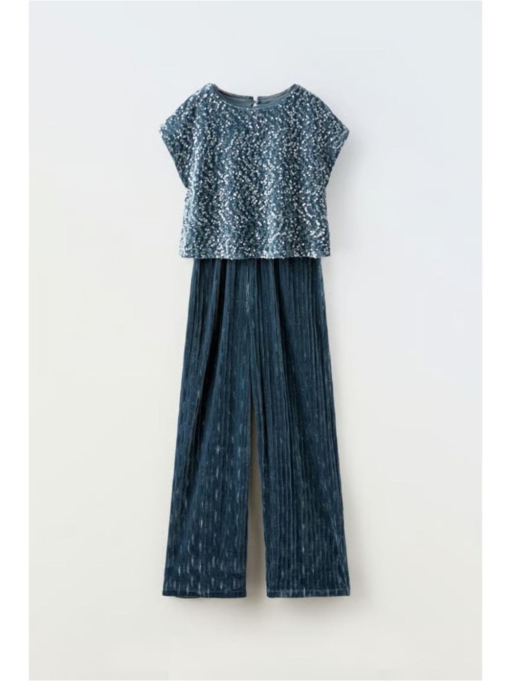 Zara Navy Sequin jumpsuit